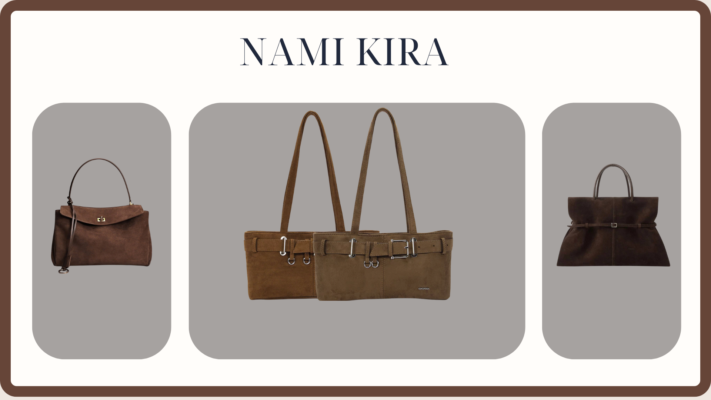 Túi đeo chéo da lộn Mina Kira 