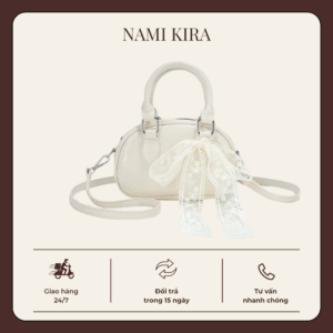 Túi cầm tay nữ charm nơ phong cách trẻ trung